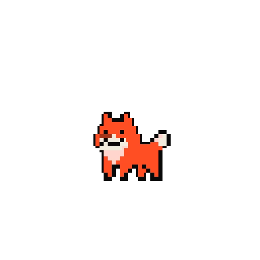 Animated pixel-art capybara in an orange fox costume, made in Pixel Studio